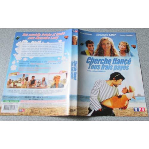 Jaquette Dvd Cherche Fiancé Tous Frais Payés - Film Avec Alexandra Lamy - Fond Clair - Photos Couleurs - Édition Tf1 Video