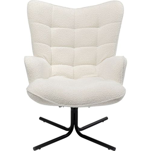 Fauteuil Pivotant Oscar Boucle Crème Kare Design