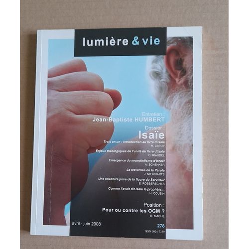 Lumière Et Vie N° 278 Avril-Juin 2008 / Isaïe