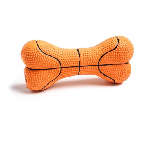 Os Décor Basket - Latex - 6 X 13 Cm - Orange - Jouet Sonore Pour Chien