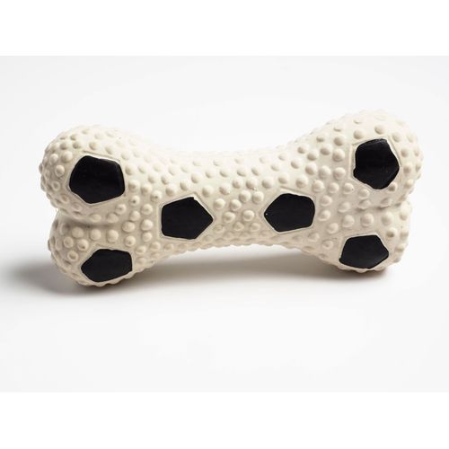 Os Décor Foot - Latex - 6 X 13 Cm - Noir Blanc - Jouet Sonore Pour Chien