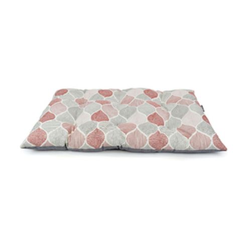 Matelas Bombé Pour Chien - Polyester Obi Rouge Gris 70 X 110 Cm