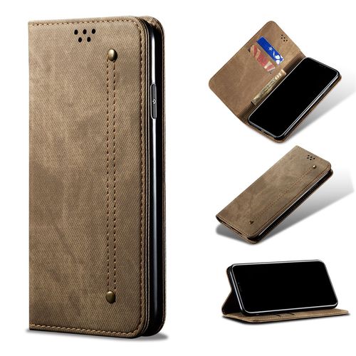 Coque Iphone 12 Mini,Etui De Telephone En Cuir Pu Pour Iphone 12 Mini,Etui Portefeuille 2 Emplacements Pour Cartes,1 Money Pocket,Coque Pour Iphone 12 Mini,Kaki