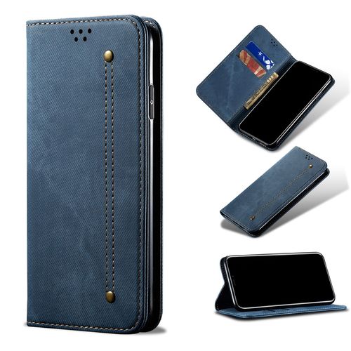 Coque Iphone Xr,Etui De Telephone En Cuir Pu Pour Iphone Xr,Etui Portefeuille 2 Emplacements Pour Cartes,1 Money Pocket,Coque Pour Iphone Xr,Bleu