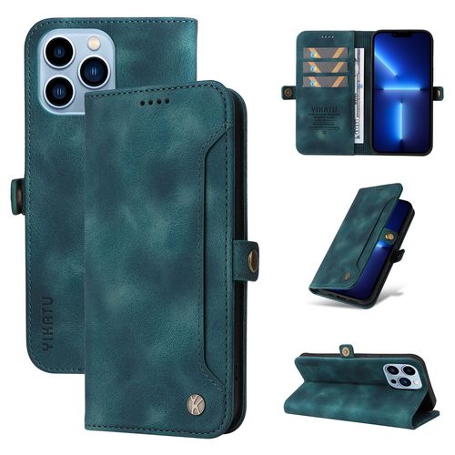 Coque Iphone 13 Pro Max,Etui A Rabat Pour Iphone 13 Pro Max,Etui Portefeuille 4 Emplacements Pour Cartes,1 Money Pocket,Coque Pour Iphone 13 Pro Max,Bleu