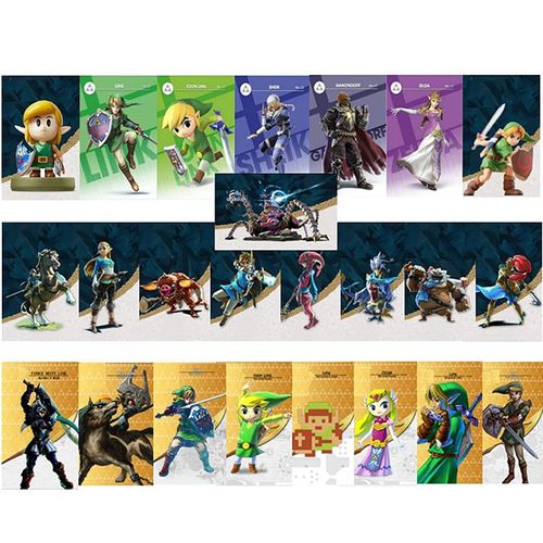 Lot De 25 Cartes Nfc Pour Amiibo De La Série Zelda, La Légende De Zelda Breath Of The Wild, Compatibles Avec Switch/Switch Lite Wii U