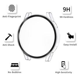 Accessoires bracelet et montre connectée Phonillico Coque compatible  Samsung Galaxy Watch 5 44mm - Protection rigide étui transparent écran  verre trempé®