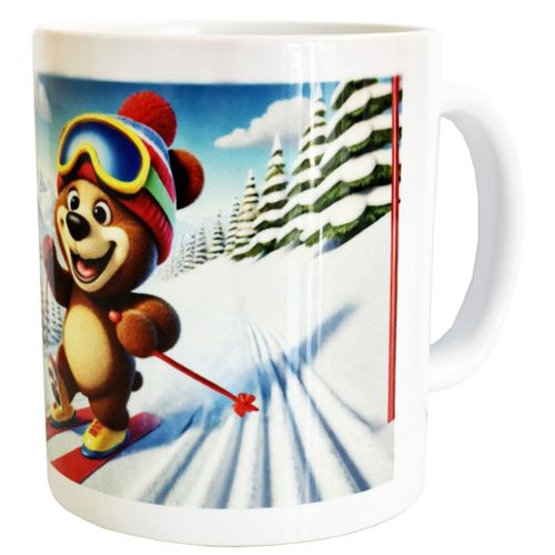 Mug En Céramique Ourson Skieur - Cbkreation