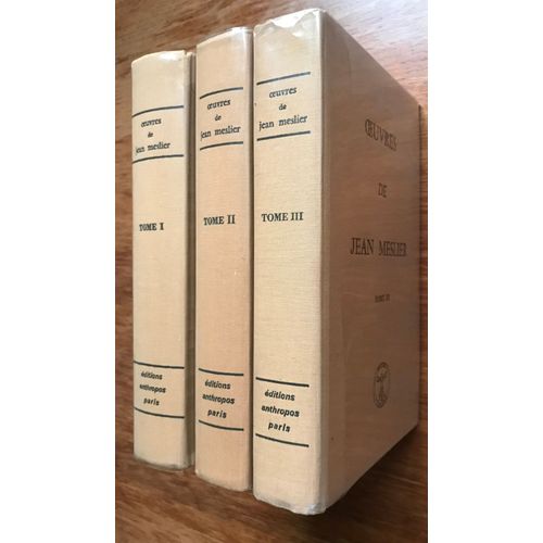 Oeuvres De Jean Meslier 3 Vol.