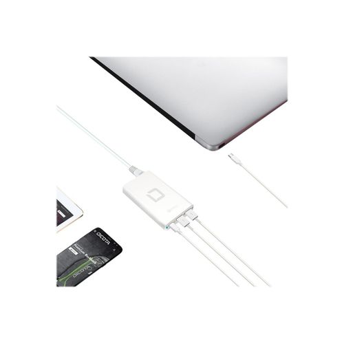 DICOTA Universal Notebook Charger USB-C - Adaptateur secteur - 40 Watt - connecteurs de sortie : 3 - blanc