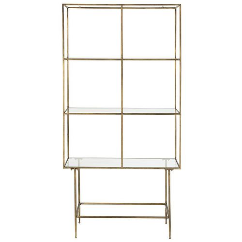 Etagère 3 Étages Verre Et Fer 100x40x200cm