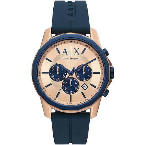 Armani Exchange Montre Bleu Chronographe Hommes Hampton Ax1730