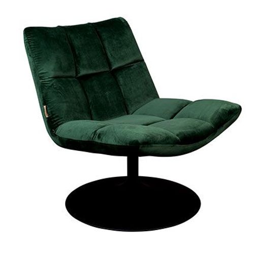 Fauteuil Lounge 66x81x78 Cm En Tissu Velours Vert- Chairbar