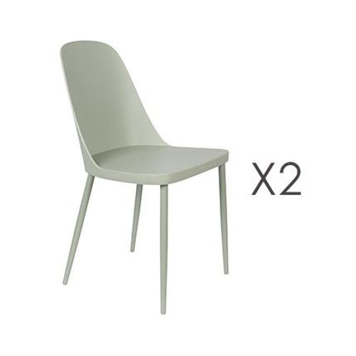 Lot De 2 Chaises 46x53,5x85 Cm Vert Clair - Myna