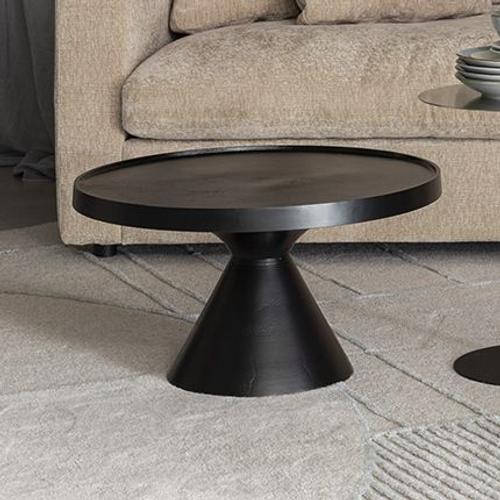 Table Basse Ronde 60x60x33 Cm En Aluminium Noir - Floss