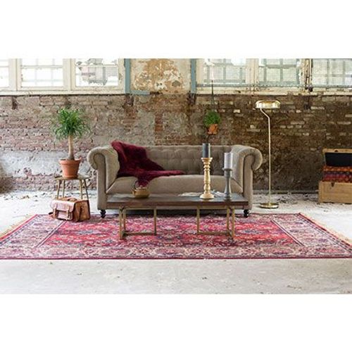 Tapis Vintage 200x300 Cm En Tissu Rouge - Bud