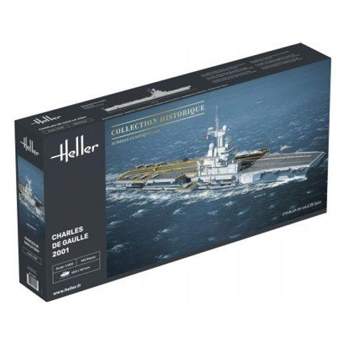 Maquette Bateau : Porte Avion Charles De Gaulle 2001 - Echelle 1/400 - 140 Pieces - Set Collection Historique