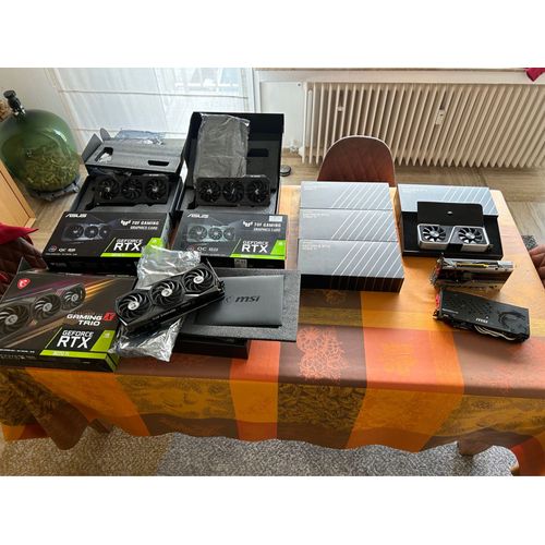 9 Graphic cards (Nvidia Geforce 3070Ti, 3060Ti, amd radeon 480,580)