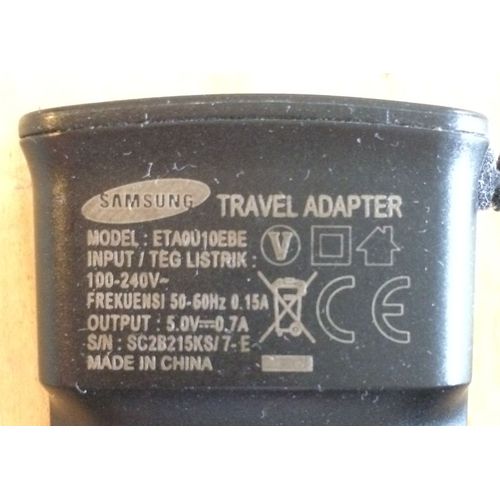 Samsung Eta0u10ebe Chargeur Micro Usb 5v 0,7a