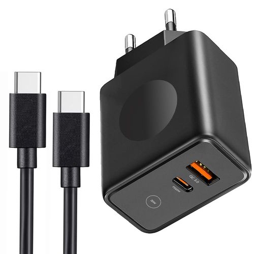 Chargeur 30w [Pd 20w+Qc 3.0] + Câble Usb-C Pour Xiaomi Redmi Note 13 Pro 4g/5g Note 12 Note 11 Redmi 13c - E.F.Connection
