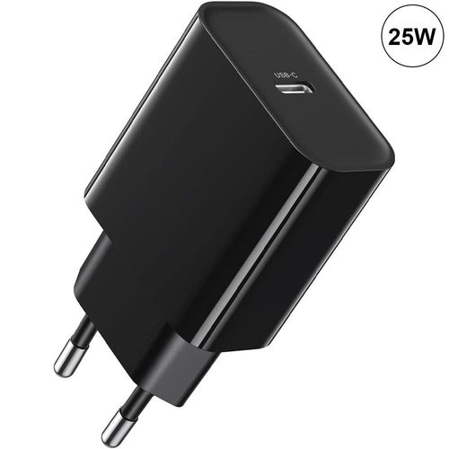 Chargeur Rapide 25w Usb-C Noir Pour Samsung Galaxy A25 A05s A15 A35 A55 A14 A13 A23 - E.F.Connection