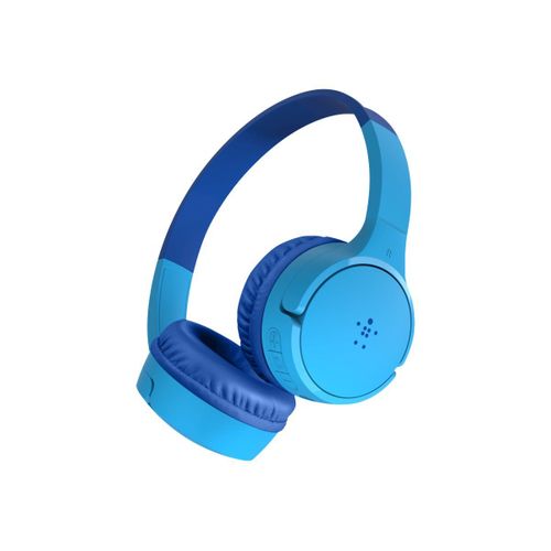 Belkin SoundForm Mini - Écouteurs avec micro - sur-oreille - Bluetooth - sans fil - jack 3,5mm - bleu