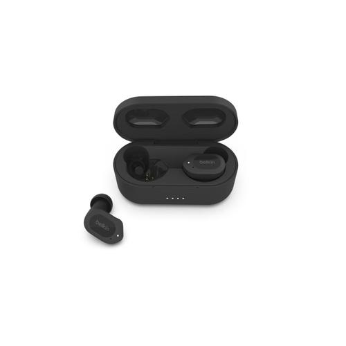 Belkin SoundForm Play - Écouteurs sans fil avec micro - intra-auriculaire - Bluetooth - Suppresseur de bruit actif - noir minuit