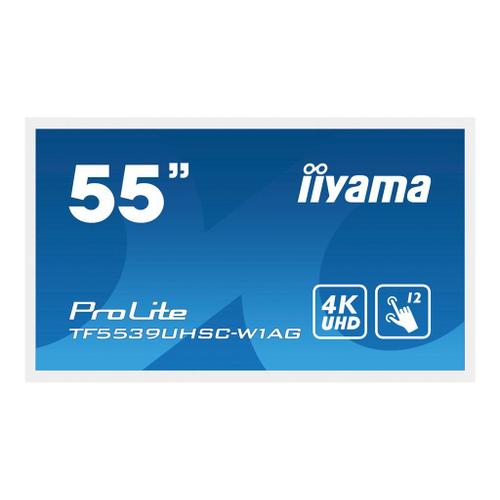 iiyama ProLite TF5539UHSC-W1AG - Classe de diagonale 55" écran LCD rétro-éclairé par LED - signalétique numérique interactive - avec écran tactile (multi-touches) - 4K UHD (2160p) 3840 x 2160 -...