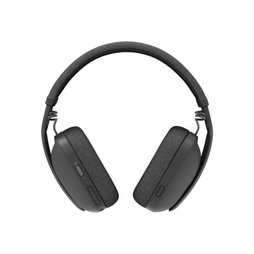 Logitech Zone Vibe Wireless - Micro-casque - circum-aural - Bluetooth - sans fil - USB-C via un adaptateur Bluetooth - graphite - Certifié pour Microsoft Teams