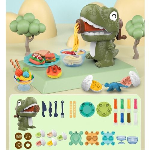 Pate A Modeler Enfant 3 4 5 6 7 8 Ans,36 Pièces Cuisine Enfant Outils De Dinosaure Set Machine À Nouilles Crème Glacée ,Cadeau De Jouet Enfants