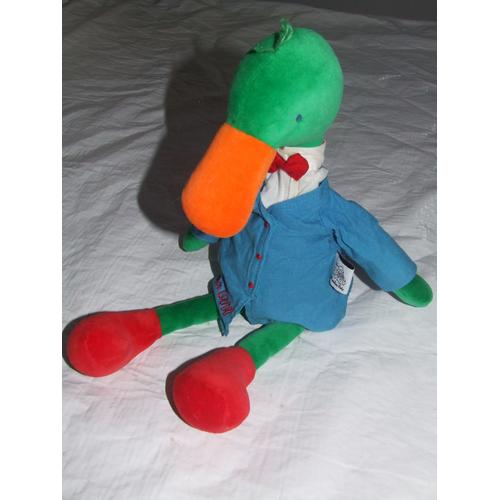 Canard Moulin Roty Professeur Colvert Vert Rouge Bleu 40 Cm