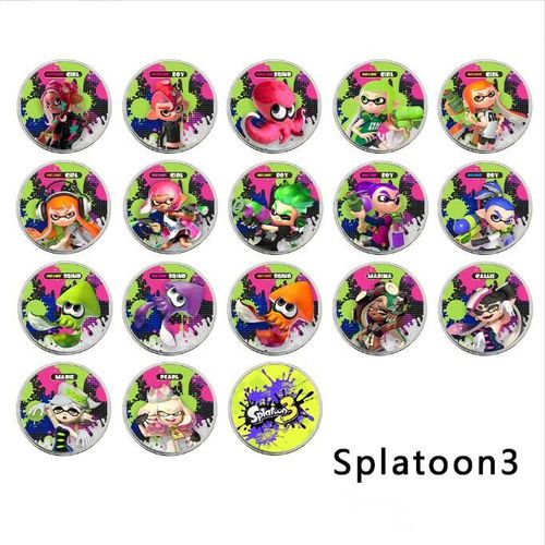 Cartes Amiibo Nfc Pour Splatoon 3 Nintendo Switch / Switch Lite / Wii U / New 3ds - Carte Ronde - Lot De 17