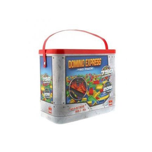 Maxi Maxi Baril Xl Domino Express 750 Pieces - Piste 20 M - Pack Recharge Parcours Dominos Cascades - Set Jeu Construction Et Carte