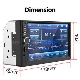 Generic 2 Din 7 HD Voiture Stéréo Radio Lecteur Bluetooth écran Tactile +  Caméra Arrière Kit - Prix pas cher