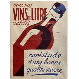 Affiche Vin En Litre