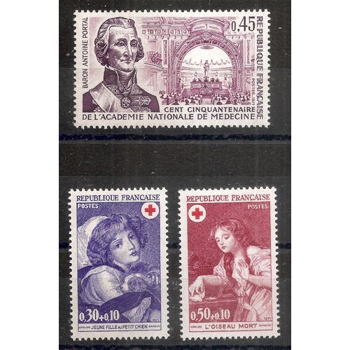 1699 - 1700 - 1701 (1971) Académie De Médecine / Série Croix-Rouge N** (Cote 2,1e) (7204)