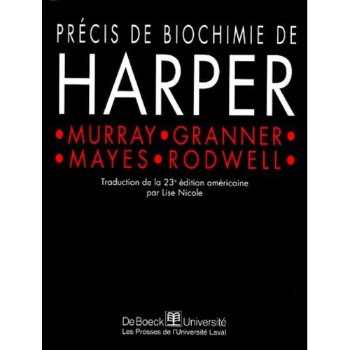 Precis De Biochimie De Harper
