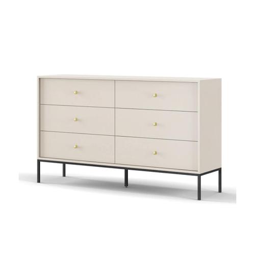 Commode 6 Tiroirs - Beige - Bogdan