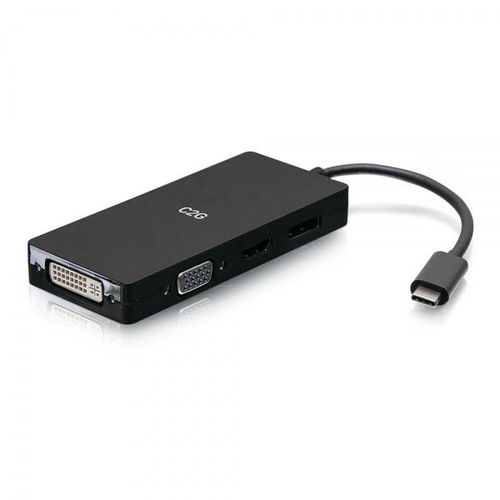 C2G USB C Multiport Adapter with HDMI, DisplayPort, DVI & VGA - 4K 60Hz - Station d'accueil - USB-C - VGA, DVI, HDMI, DP