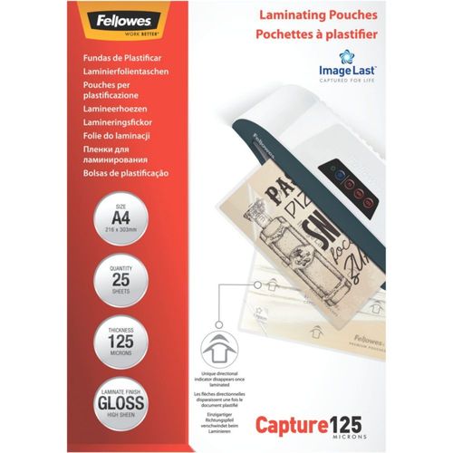 Fellowes - Pack de 25 - brillant - A4 (210 x 297 mm) pochettes plastifiées