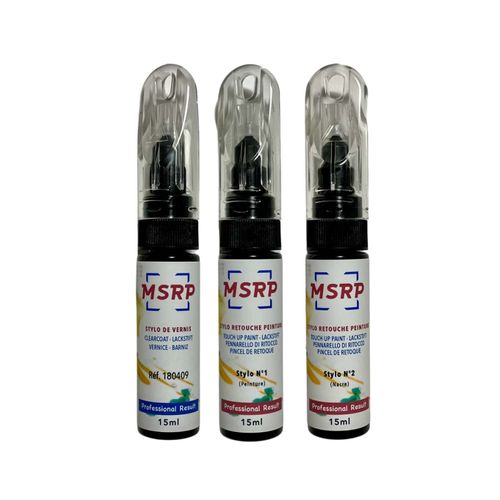 Msrp France - Kit Stylo Retouche Peinture Voiture Pour Mazda 25d & Snowflake White - Atténuer Rayures Et Éclats De Peinture