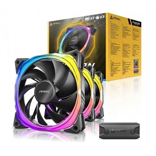 Lot De 3 Ventilateurs De Boitier Antec Fusion Rgb - 12cm (noir)