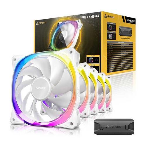 Lot De 5 Ventilateurs De Boitier Antec Fusion Rgb - 12cm (blanc)