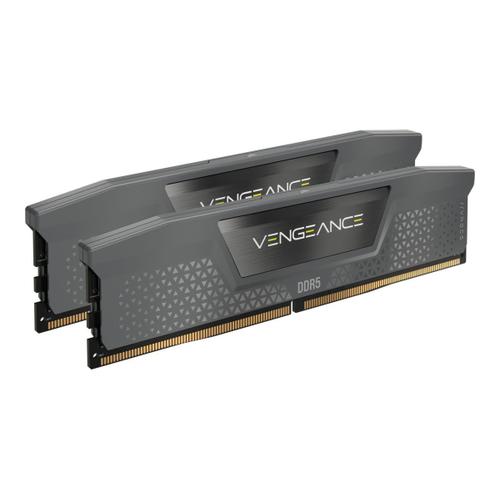 CORSAIR Vengeance - DDR5 - kit - 64 Go: 2 x 32 Go - DIMM 288 broches - 5200 MHz / PC5-41600 - CL40 - 1.25 V - gris clair