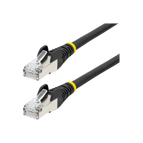 StarTech.com 5m CAT6a Ethernet Cable - Black - Low Smoke Zero Halogen (LSZH) - 10GbE 500MHz 100W PoE++ Snagless RJ-45 w/Strain Reliefs S/FTP Network Patch Cord - Cordon de raccordement - RJ-45...