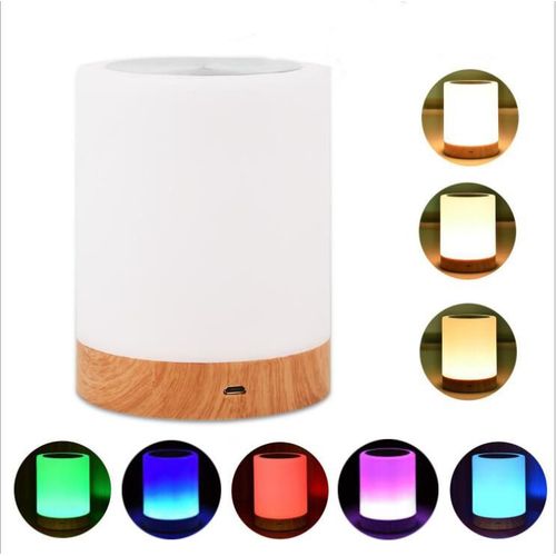 Lampe De Chevet Led, Lampe De Table D'ambiance À Intensité Variable Pour Chambre À Coucher, Salon, Veilleuse Portable 16 Couleurs Avec Lumière Blanche Chaude Et Cadeaux Changeant De Couleur