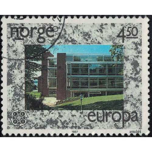 Norvège 1987 Oblitéré Used Architecture Bâtiments Europa Y&t No 922 Su