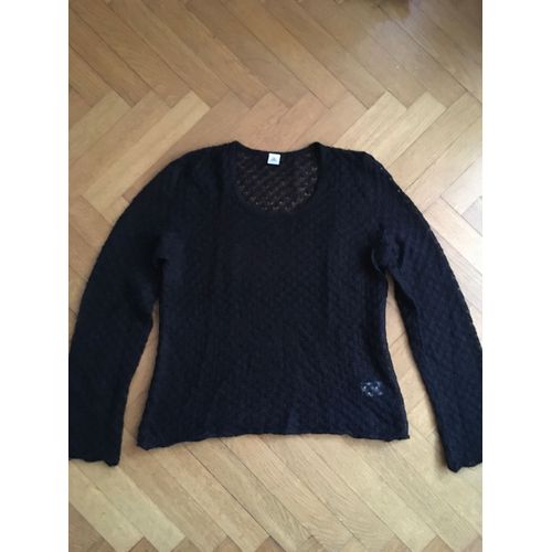 Pull Léger Petit Bateau Effet Dentelle Noir
