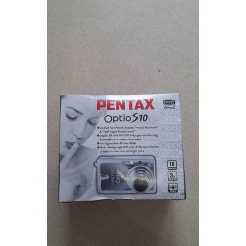 Appareil photo Compact Pentax Optio S10 Argent compact - 10.0 MP - 3x zoom optique - argent