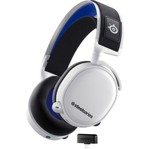 SteelSeries Arctis 7P+ - Micro-casque - circum-aural - 2,4 GHz - sans fil - USB-C - blanc - pour Sony PlayStation 5